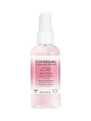 COVERGIRL Clean Fresh Skincare Priming Glow Facial Mist with Rose Water and Vitamin C