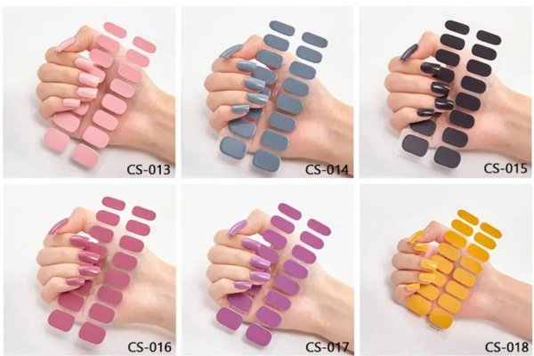 jelly sticker for nails differnt designs with different colors